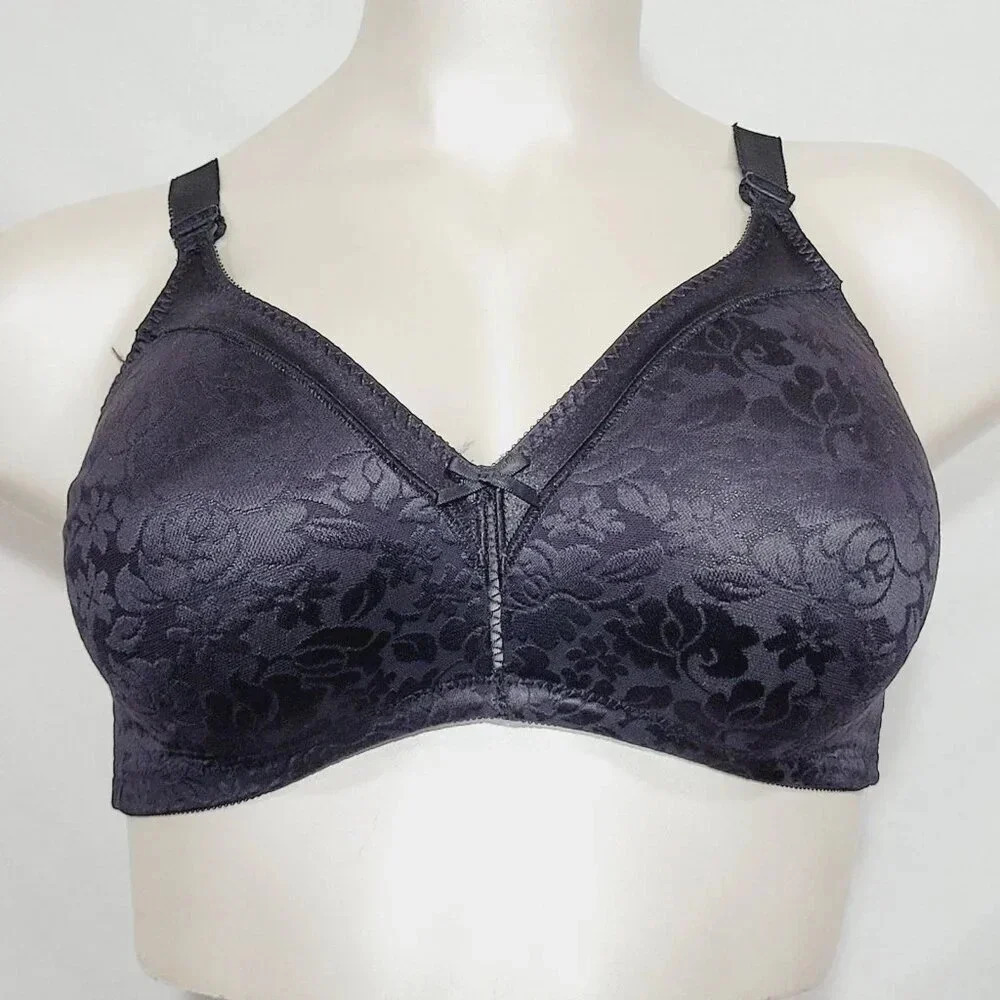 38DD Bali 3372 Double Support Spa Closure‎ Wire Free Bra Black NWOT